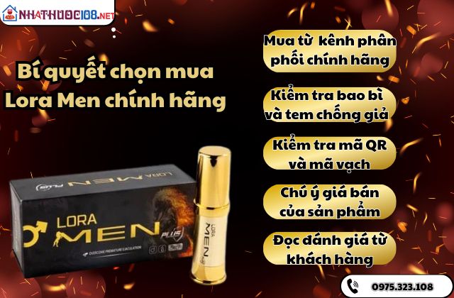 Bí quyết chọn mua Lora Men chính hãng