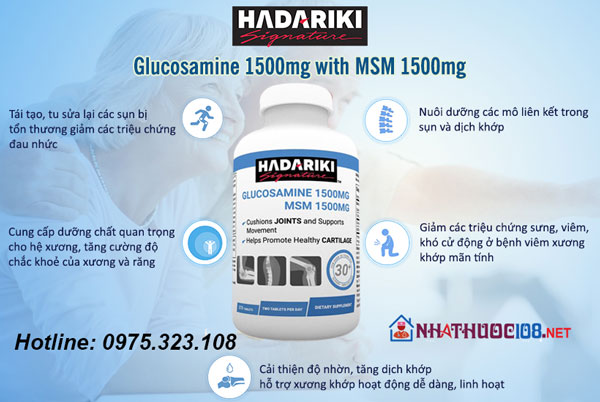 Viên uống bổ khớp Glucosamine Hadariki Signature
