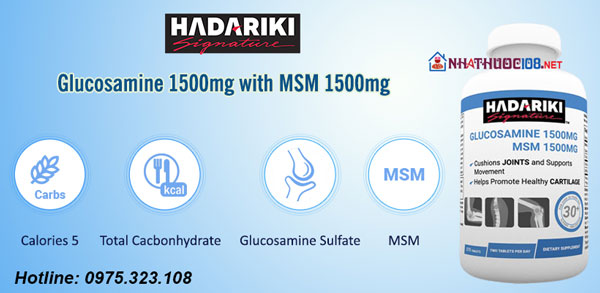 Viên uống bổ khớp Glucosamine Hadariki Signature