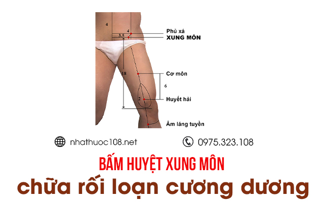 bấm huyệt chữa rối loạn cương dương