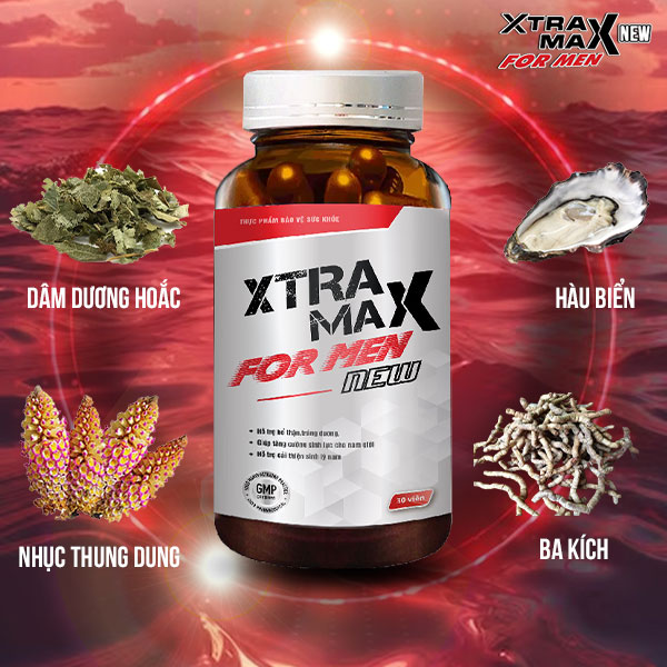 Xtramax For Men hỗ trợ cải thiện tình trạng rối loạn cương dương, xuất tinh sớm