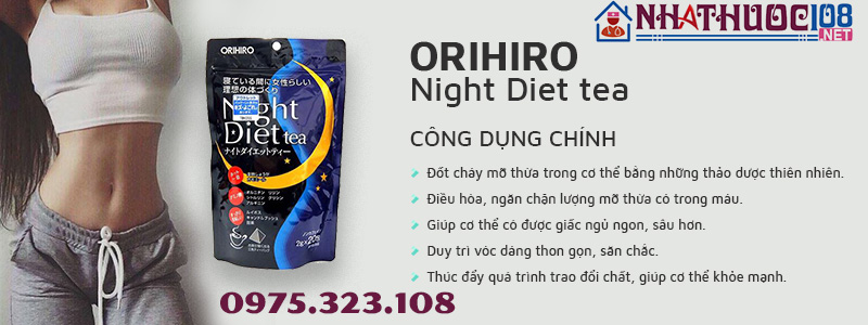 công dụng Orihiro Night Diet Tea