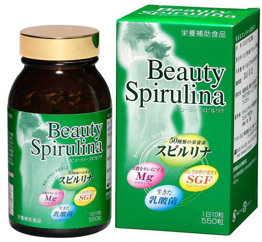 Tảo xoắn Japan Algae Beauty Spirulina 550 viên