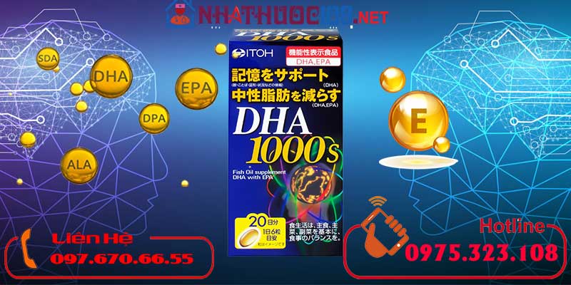 Thành phần Viên uống bổ não Itoh DHA 1000mg Nhật Bản